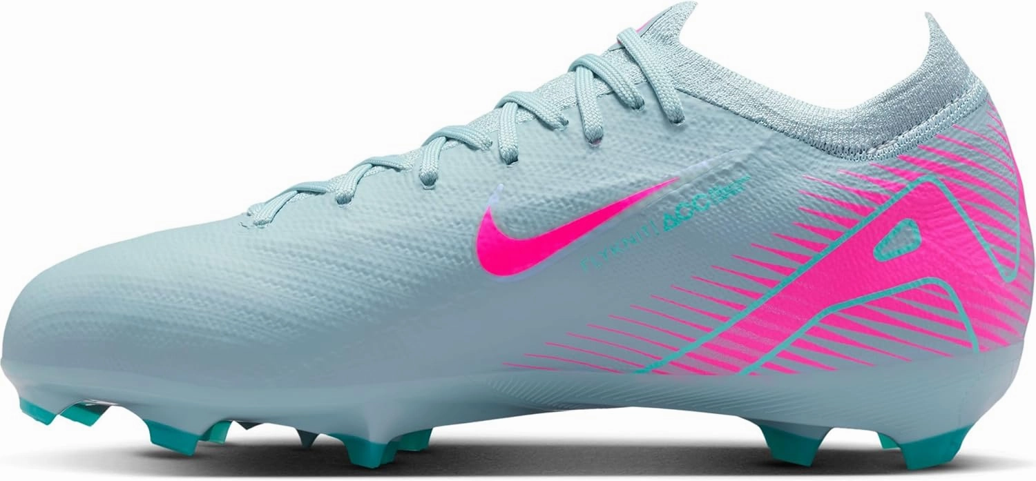 Nike Jr. Mercurial Vapor 16 Pro Little/Big Kids' FG Low-Top Soccer Cleats (HF5448-301, Ocean Cube/Pink Blast)