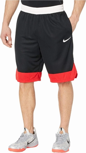 Nike Men's Dry Icon Short, Black/University Red/(White), Large