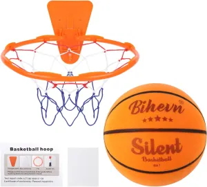 No. 7 Silent Basketball Hoop Set! No Inflatable Foam Ball, Zero Noise Bouncing, Indoor Sports/Parent-Child Interaction Artifact