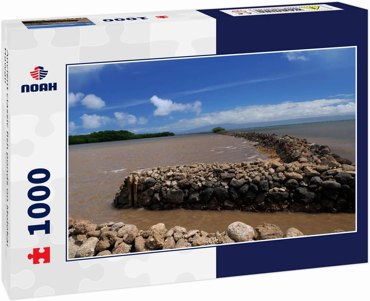 Noah Jigsaw Puzzle Ancient Classic Fish Ponds on Molokai Hawaii 1000 Pieces