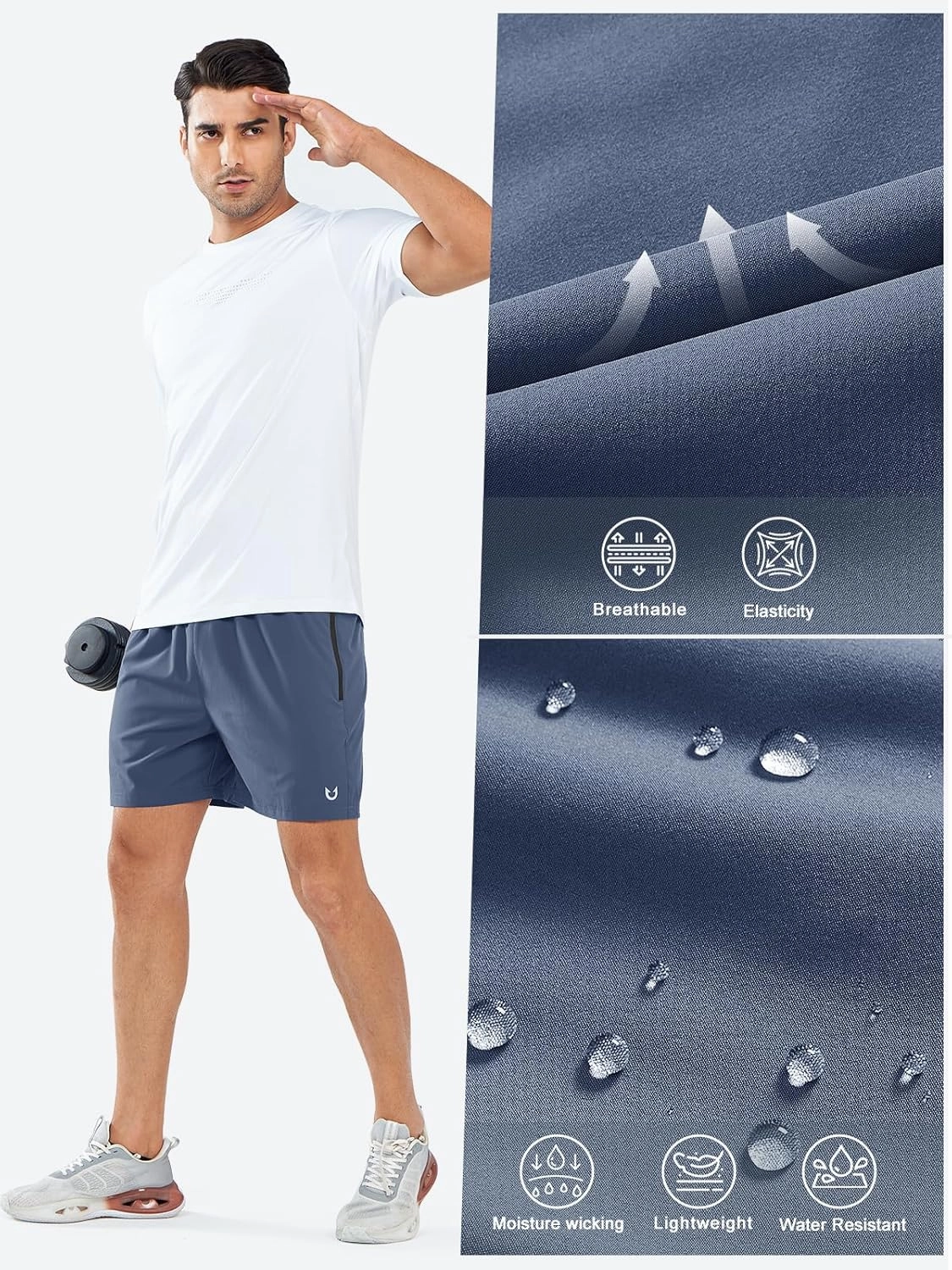 NORTHYARD Men's Athletic Running Shorts Quick Dry Workout Shorts Lightweight Sports Gym Basketball 7"/ 9"/ 5" Hiking Tennis