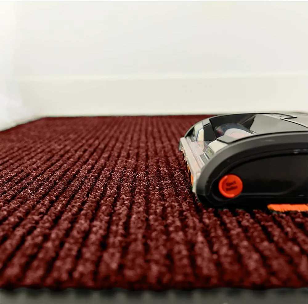 Notrax 109 Brush Step Carpeted Indoor/Outdoor Entrance Mat for Home or Office, 3' X 5', Absorbent Slip Resistant Heavy Duty Entry Mat, Red/Black, 109S0035RB