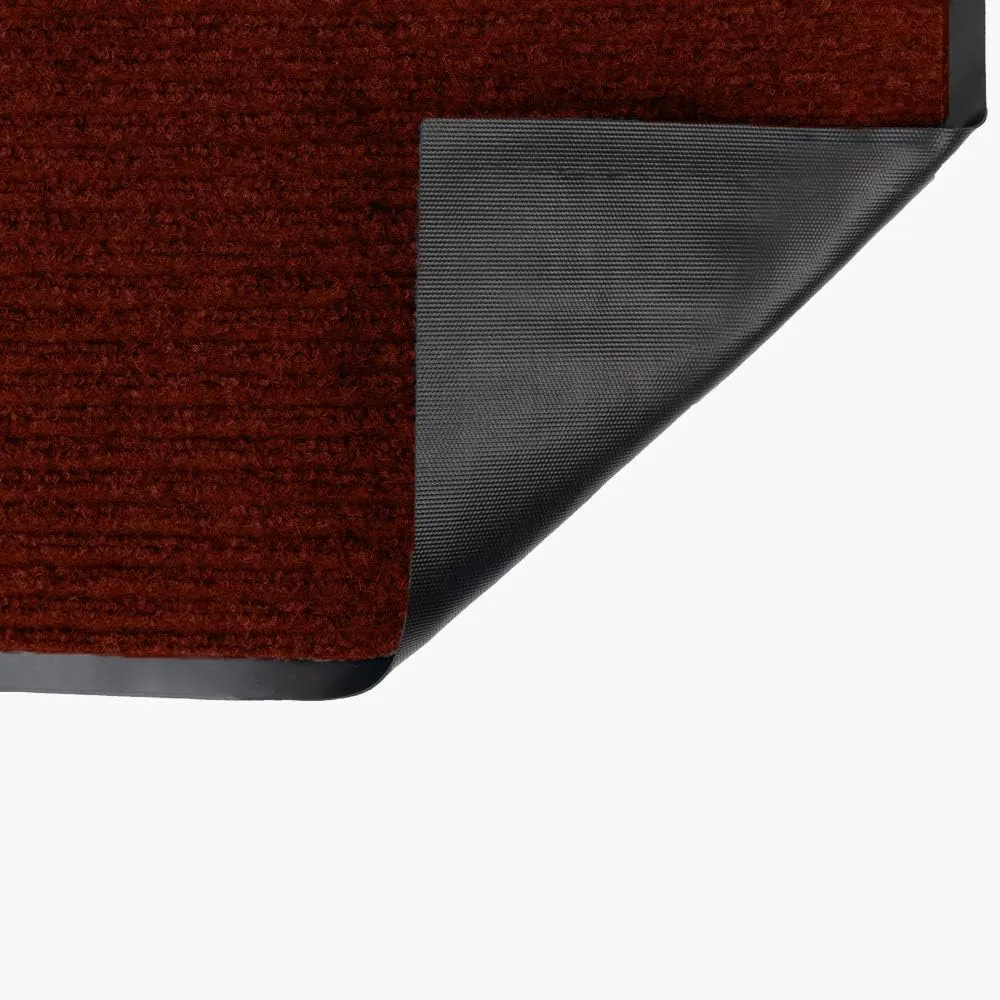 Notrax 109 Brush Step Carpeted Indoor/Outdoor Entrance Mat for Home or Office, 3' X 5', Absorbent Slip Resistant Heavy Duty Entry Mat, Red/Black, 109S0035RB