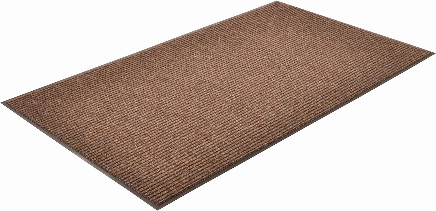 Notrax 109 Brush Step Carpeted Indoor/Outdoor Entrance Mat for Home or Office, 2' x 3', Absorbent Slip Resistant Heavy Duty Entry Mat, Brown, 109S0023BR