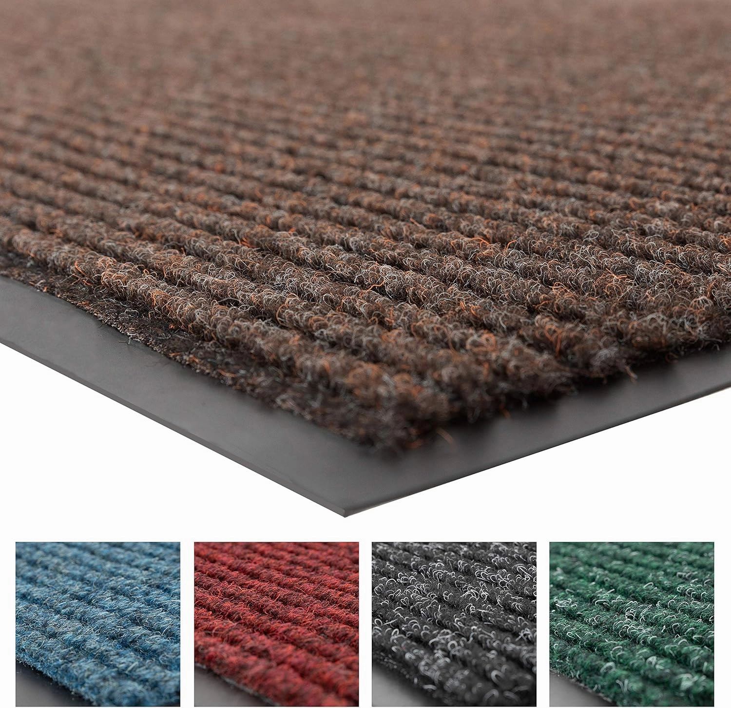 Notrax 109 Brush Step Carpeted Indoor/Outdoor Entrance Mat for Home or Office, 2' x 3', Absorbent Slip Resistant Heavy Duty Entry Mat, Brown, 109S0023BR