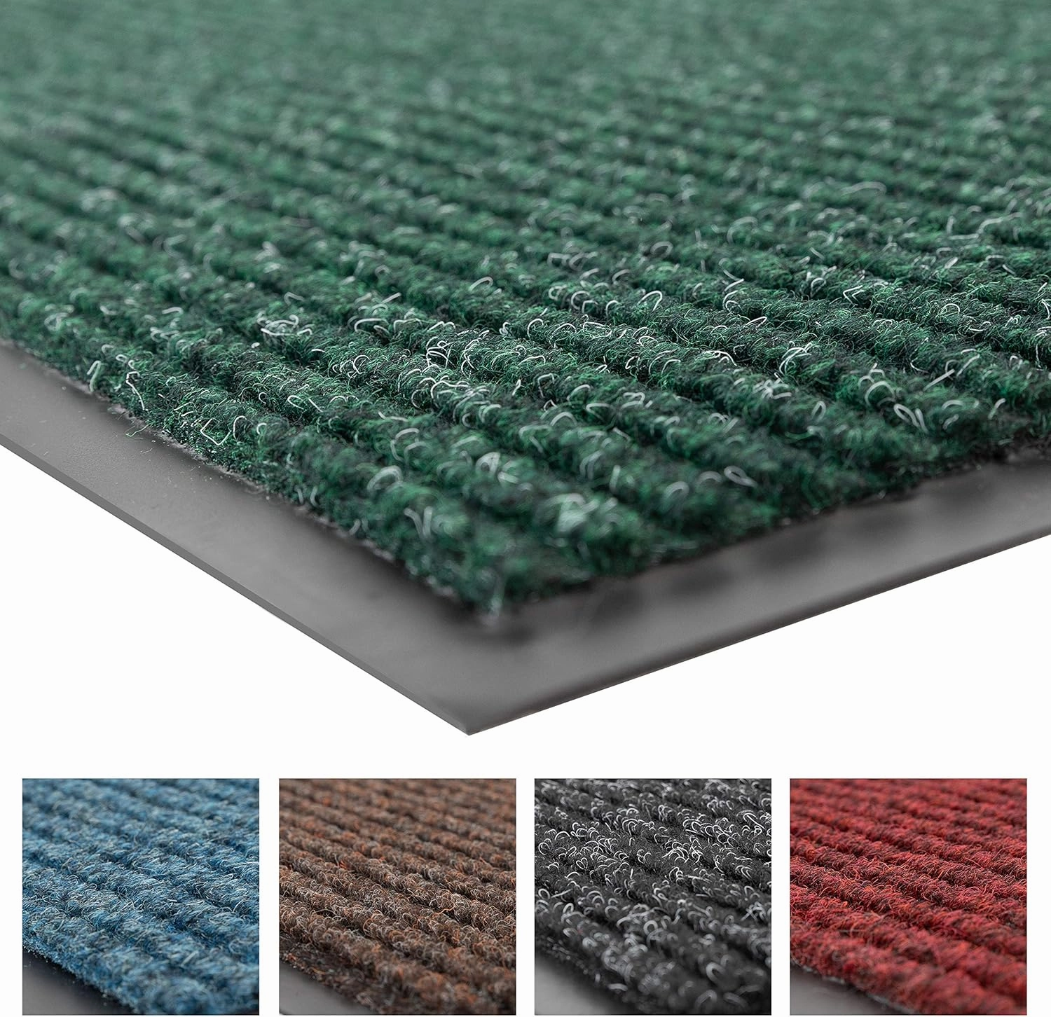 Notrax 109 Brush Step Carpeted Indoor/Outdoor Entrance Mat for Home or Office, 2' X 3', Absorbent Slip Resistant Heavy Duty Entry Mat, Hunter Green, 109S0023GN