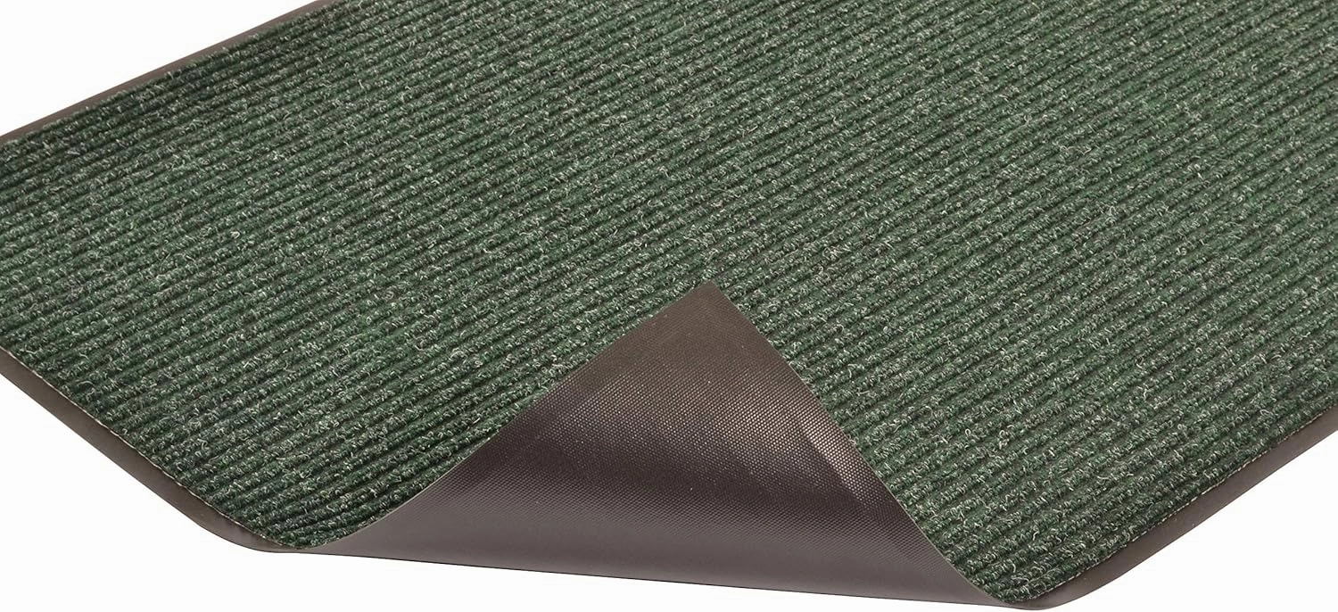 Notrax 109 Brush Step Carpeted Indoor/Outdoor Entrance Mat for Home or Office, 2' X 3', Absorbent Slip Resistant Heavy Duty Entry Mat, Hunter Green, 109S0023GN