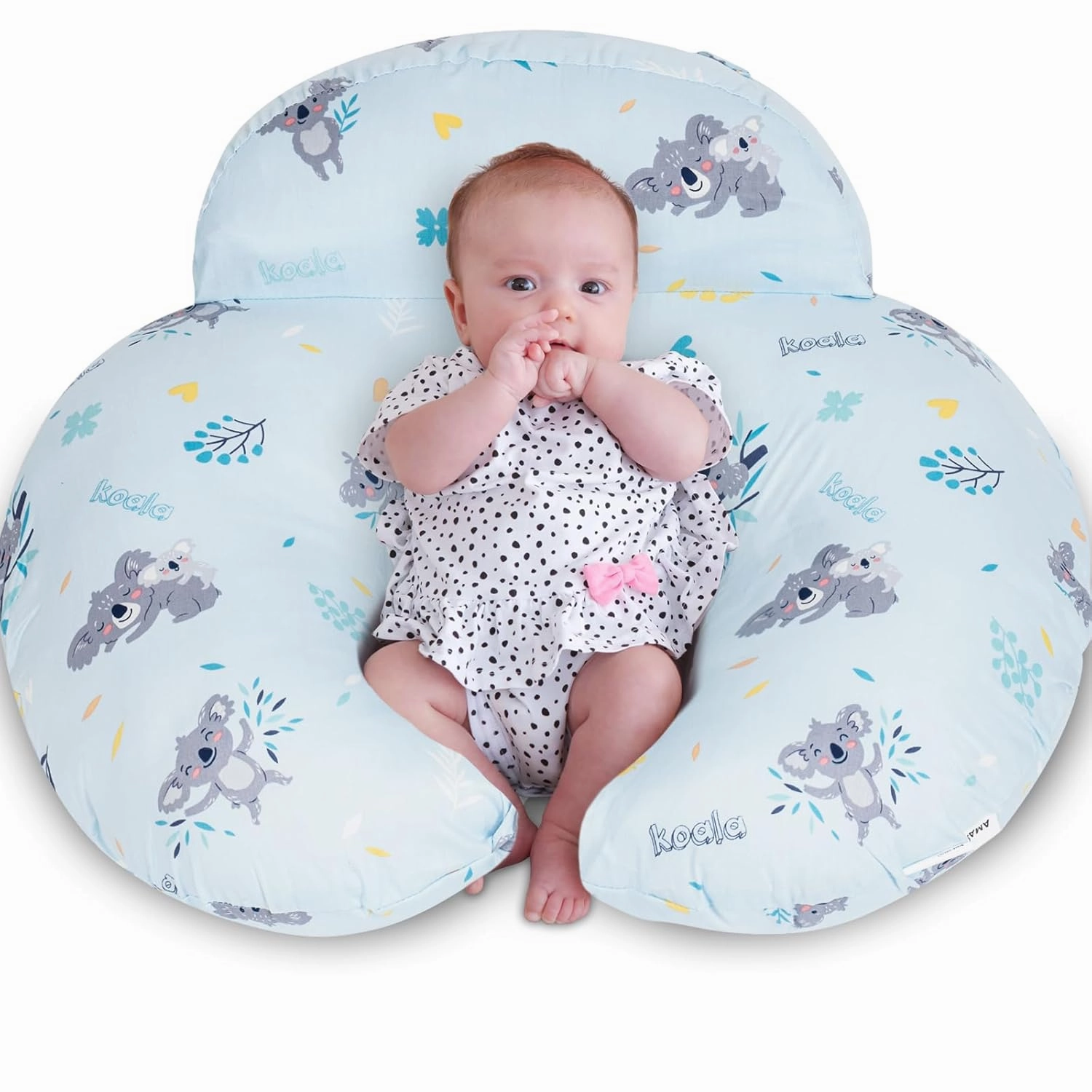 Nursing Pillow for Breastfeeding, Breastfeeding Pillows for More Support for Mom and Baby, with Plus Size Ergonomic Design and Removable Cotton Cover, Blue