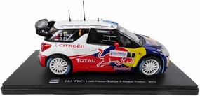 OPO 10 - Miniature car reproduced at 1/24 Scale Compatible for DS3 WRC LOEB Elena - Rallye d'Alsace 2012 - RVQ12