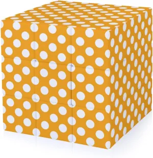 Orange Polka Dot Funny 3x3x3 Cube Smooth Lightweight Puzzle for Adult Graphic Printing Travel