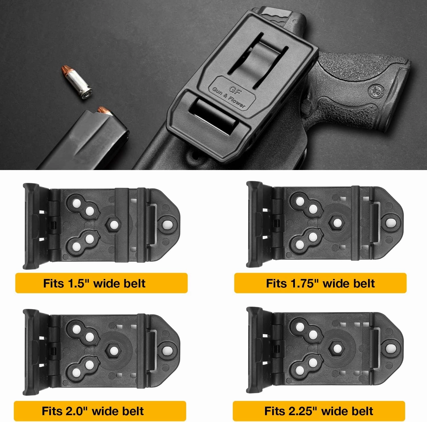 OWB Kydex Holster Fits Glock 43/43X, S&W SD9 VE/SD40 VE, M&P 9MM/.40 M2.0 & Shield with Laser, Springfield Hellcat, Taurus G3C/G2C/PT111/PT140, SCCY CPX-1/CPX-2, 1911 - Red Dot Compatible