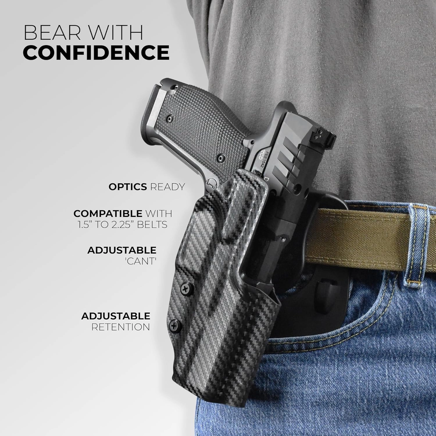 OWB Paddle Holster fits Walther PDP 5'' w/Streamlight TLR-7 / TLR-8