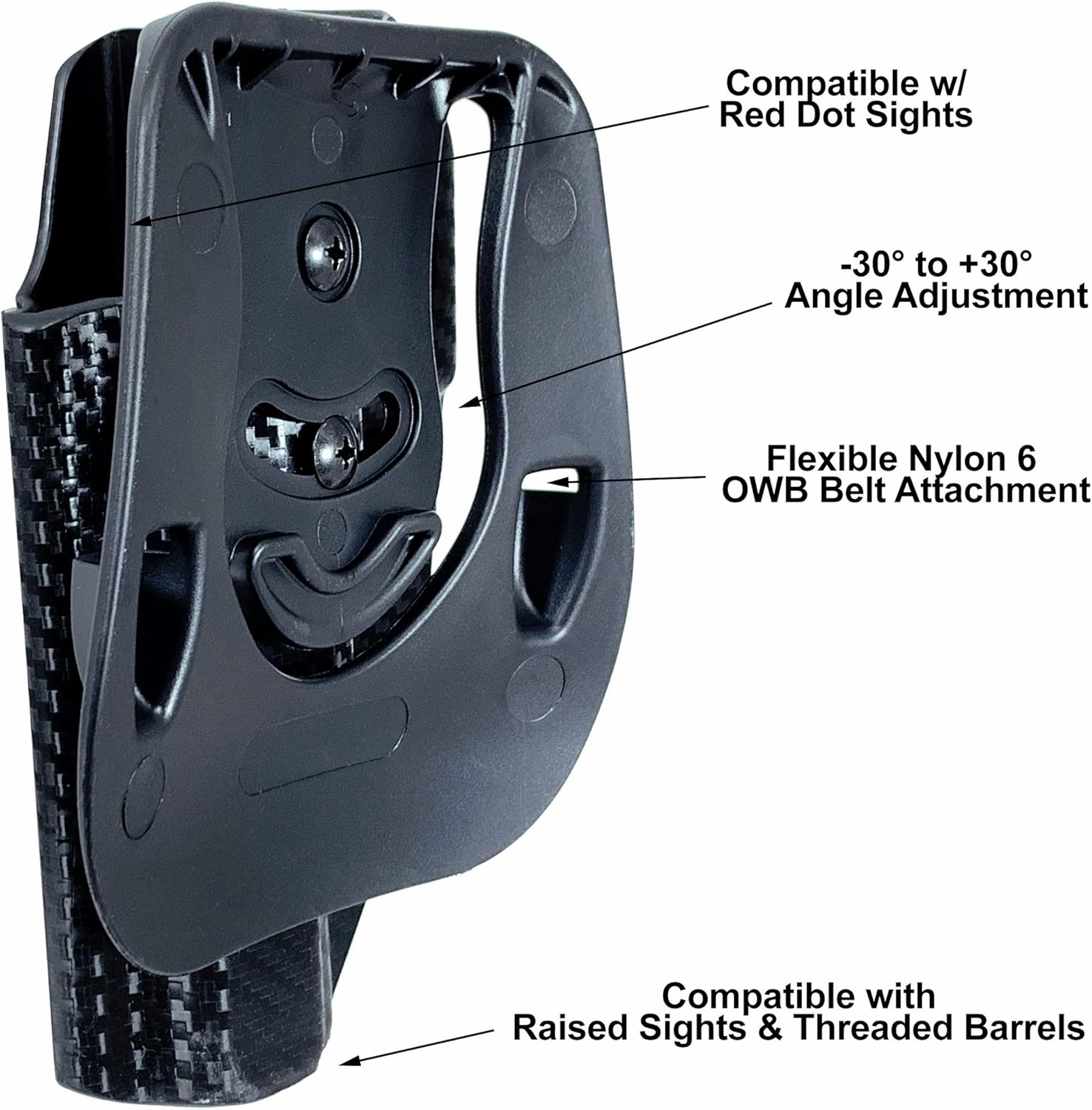 OWB Paddle Holster fits Walther PDP 5'' w/Streamlight TLR-7 / TLR-8