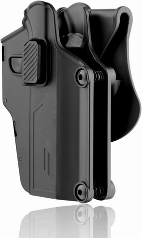 OWB Paddle Holster for Beretta 92/92FS/92G/92X/96/M9/APX/PX4, GSG92, Taurus PT92, Girsan Regard MC, Open Duty Belt Carry Holster, Tactical Gun Holster, 360° Adjustable & Fast Release - Right Handed