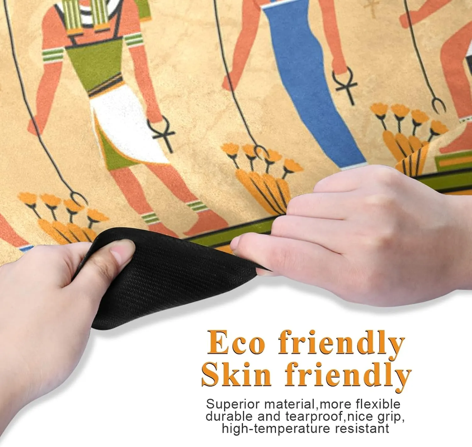 Oyihfvs 1mm Thick Non Slip Rubber Yoga Mat, Fitness Safe Exercise Mat with Bag, Durable Folding Workout Mat for Pilates and Floor Exercises