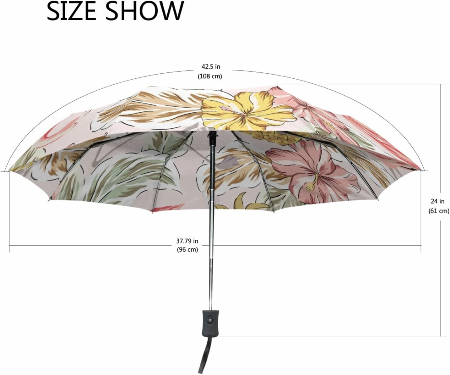 Oyihfvs Automatic Windproof Waterproof Umbrella, Folding Umbrella Reinforced Portable Automatic Compact Anti-UV Sun rain Auto Open/Close