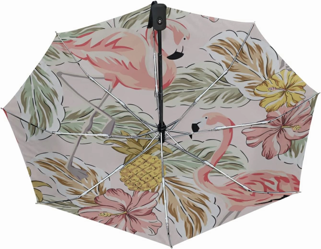 Oyihfvs Automatic Windproof Waterproof Umbrella, Folding Umbrella Reinforced Portable Automatic Compact Anti-UV Sun rain Auto Open/Close
