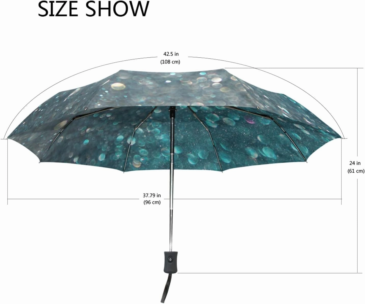 Oyihfvs Automatic Windproof Waterproof Umbrella, Folding Umbrella Reinforced Portable Automatic Compact Anti-UV Sun rain Auto Open/Close