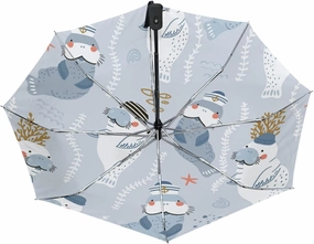 Oyihfvs Automatic Windproof Waterproof Umbrella, Folding Umbrella Reinforced Portable Automatic Compact Anti-UV Sun rain Auto Open/Close