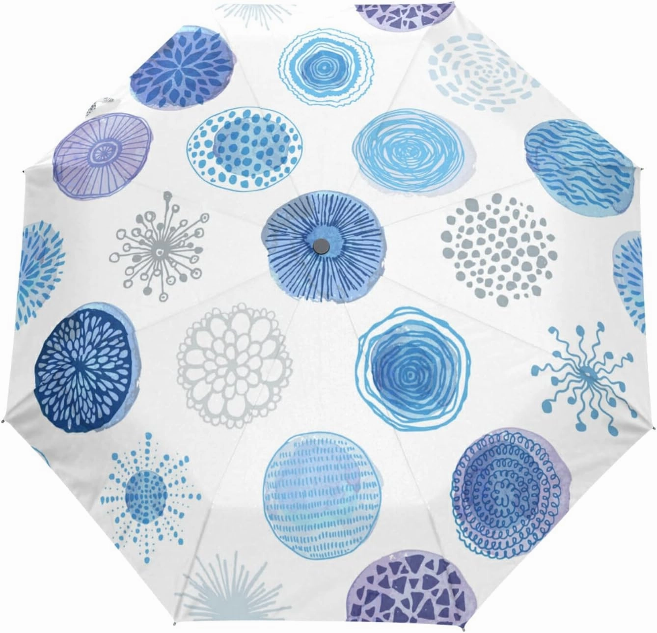 Oyihfvs Automatic Windproof Waterproof Umbrella, Folding Umbrella Reinforced Portable Compact Anti-UV Sun rain Auto Open/Close