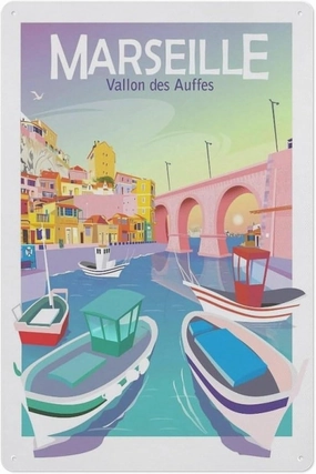 Pafim Marseille French Fishing Port，Puzzle 1000 Piece Jigsaw Puzzles for Adults, Classic Puzzle Difficult Puzzle for Kids Teenagers Educational Game Toys Gift for Home Travel（75x50cm）-AE52