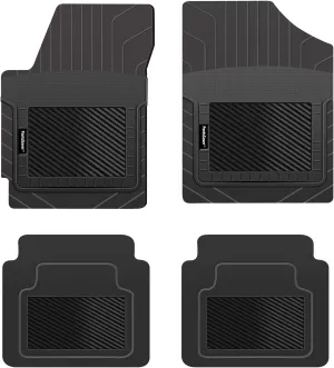 PantsSaver Custom Fit Floor Mats for Hyundai Kona 2019 All Weather Protection-4 Piece Set-High Raised Border Protection Great for Catching SpillsBlack