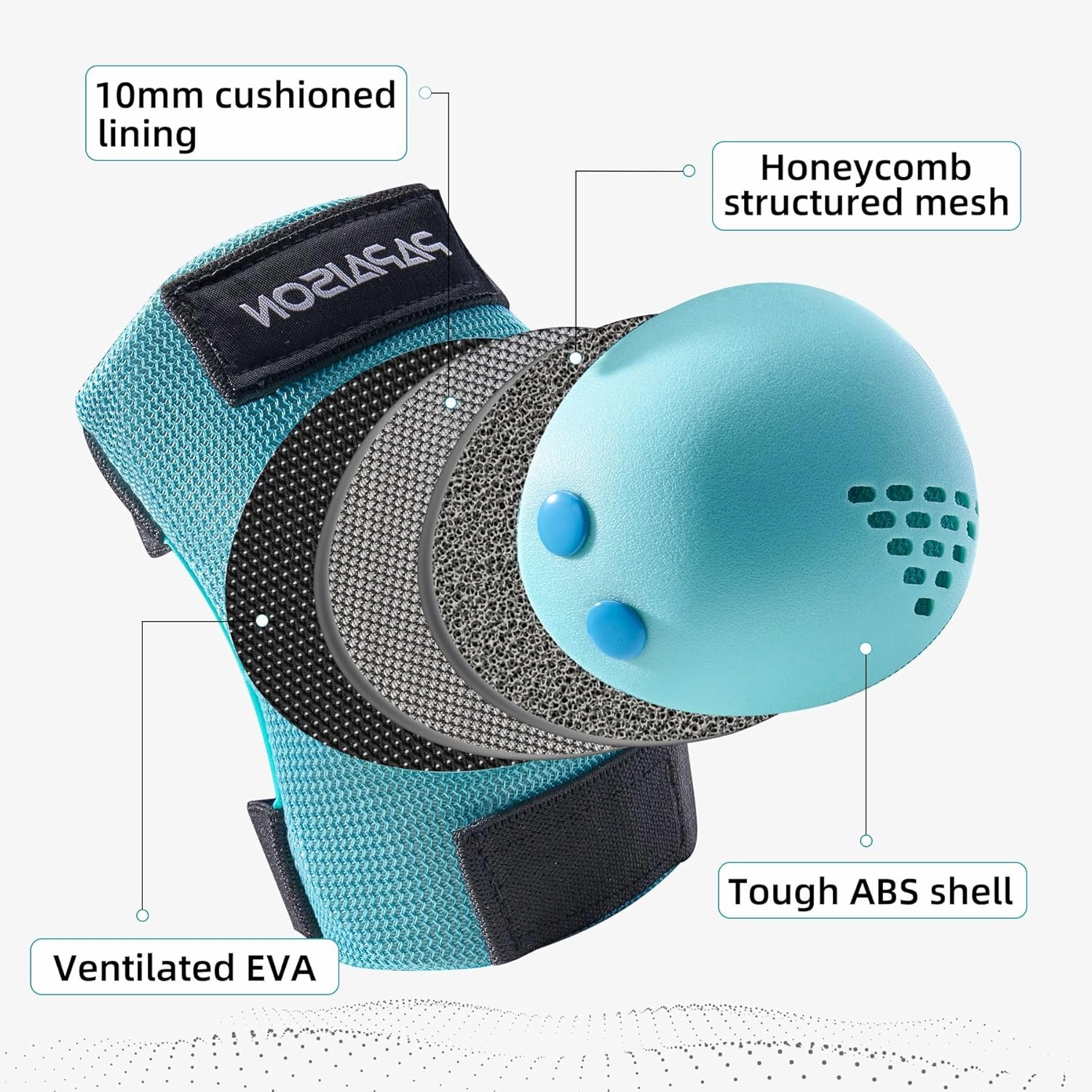PAPAISON Kids/Youth Knee Pad, Elbow Pads & Wrist Guards for Inline Skating Bike Cycling Skateboard Scooter, 3 in 1 Protective Gear Set for Girls Boys Adult