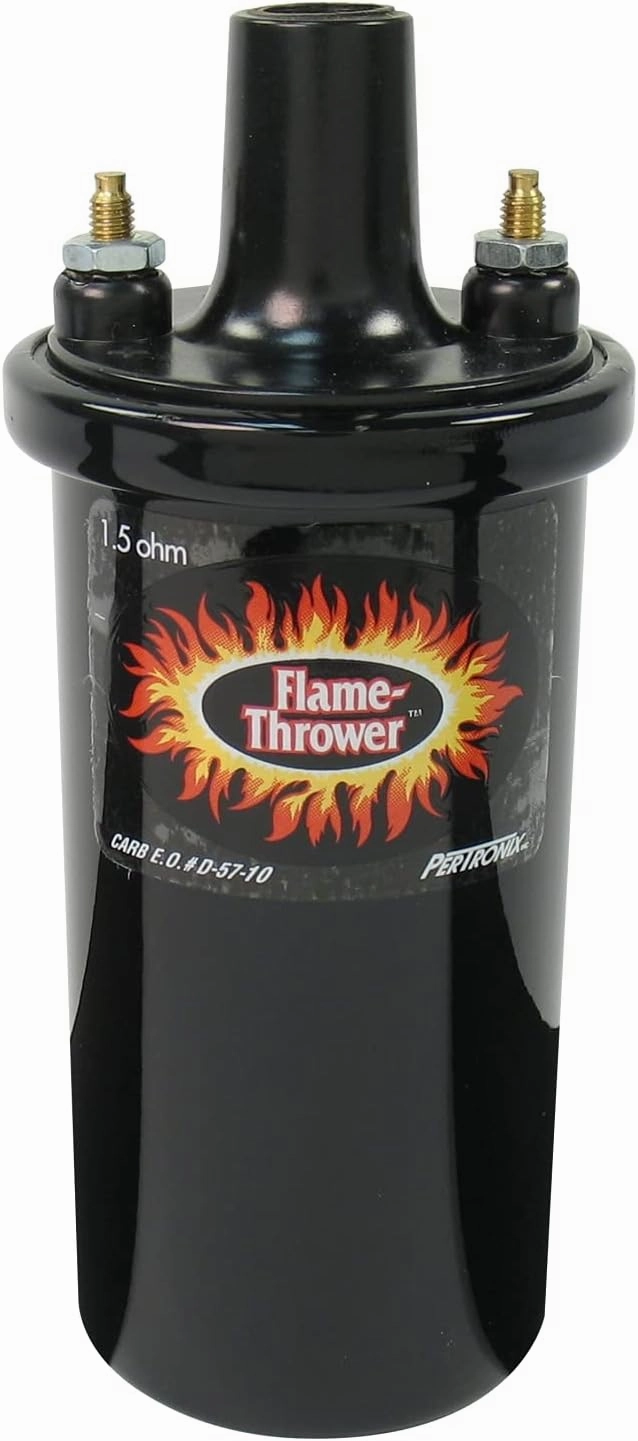 Pertronix 40011 Flame-Thrower Ignition Coil, 40,000 Volt 1.5 Ohm, 12 Volt, Black