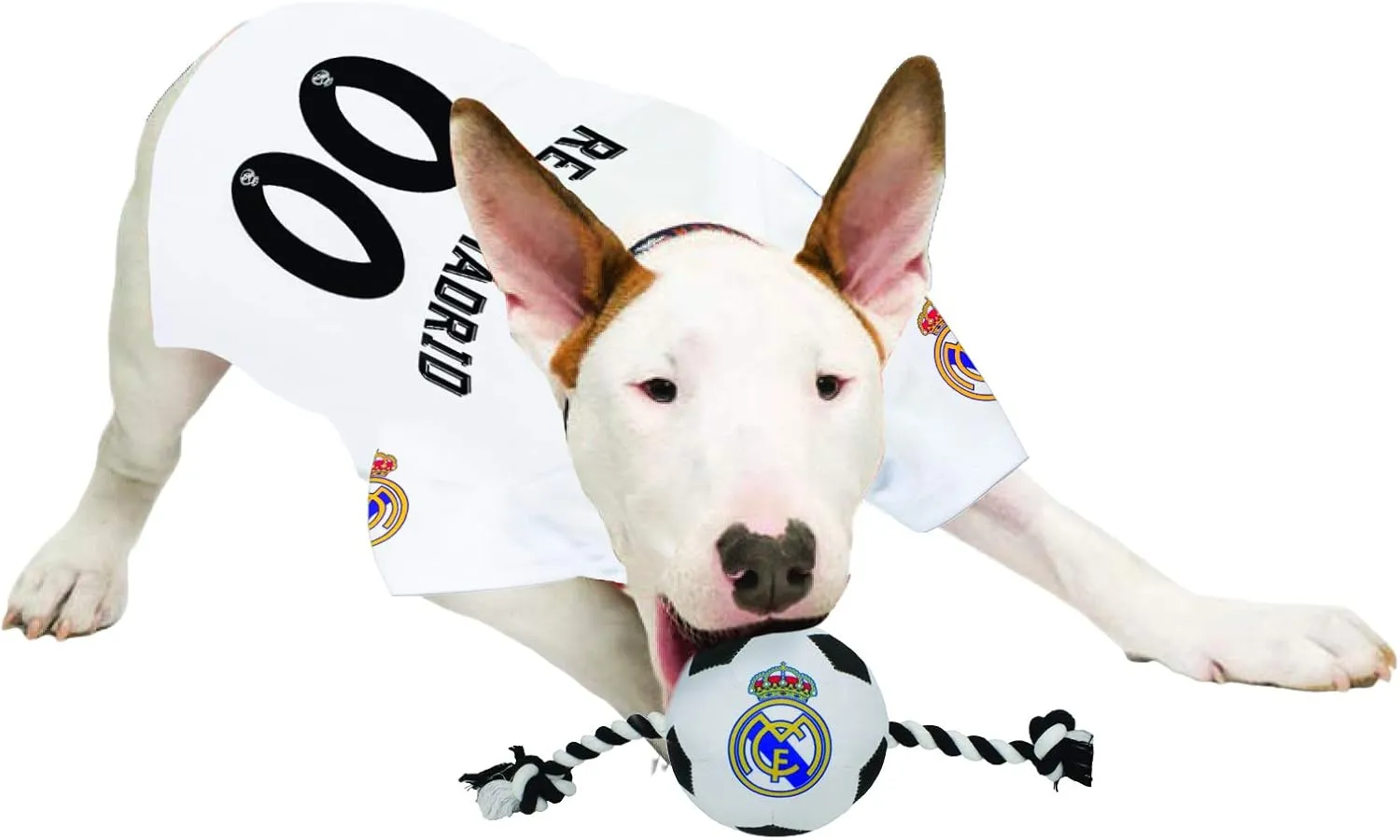 Pets First Real Madrid Jersey for DOGS & CATS Football Fan Jerseys, Bright Team colors, SIZE: Large
