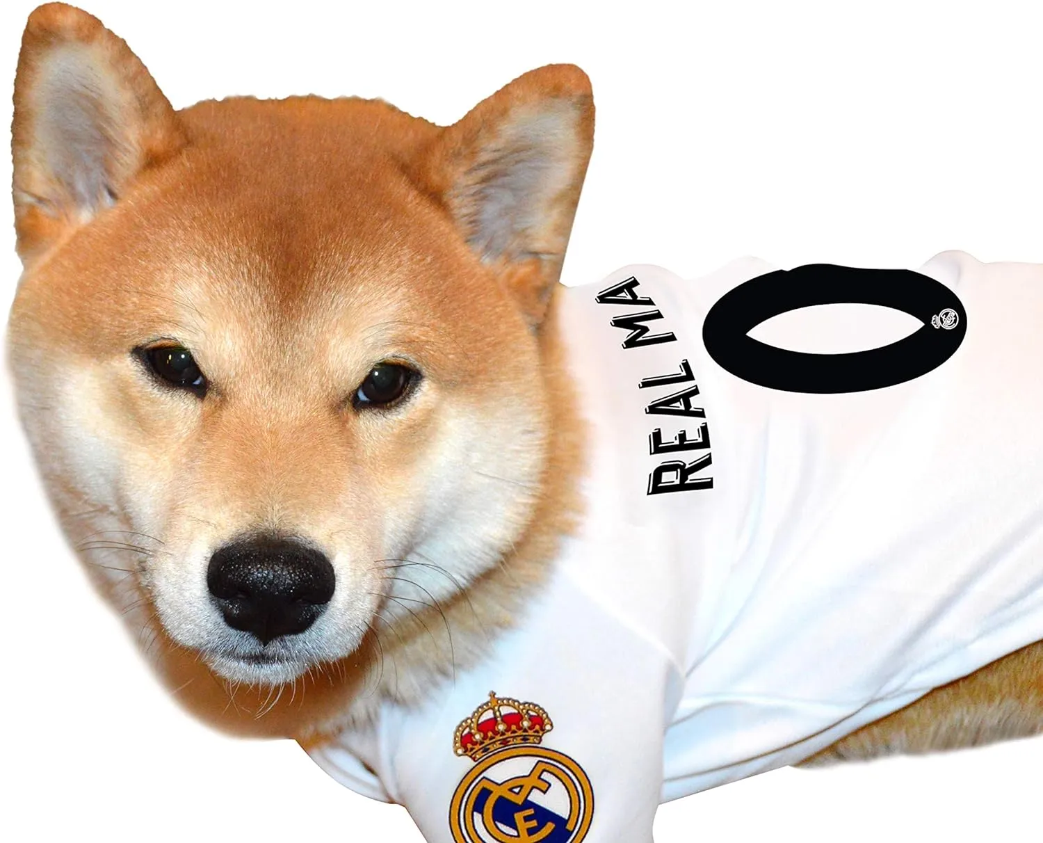 Pets First Real Madrid Jersey for DOGS & CATS Football Fan Jerseys, Bright Team colors, SIZE: Large