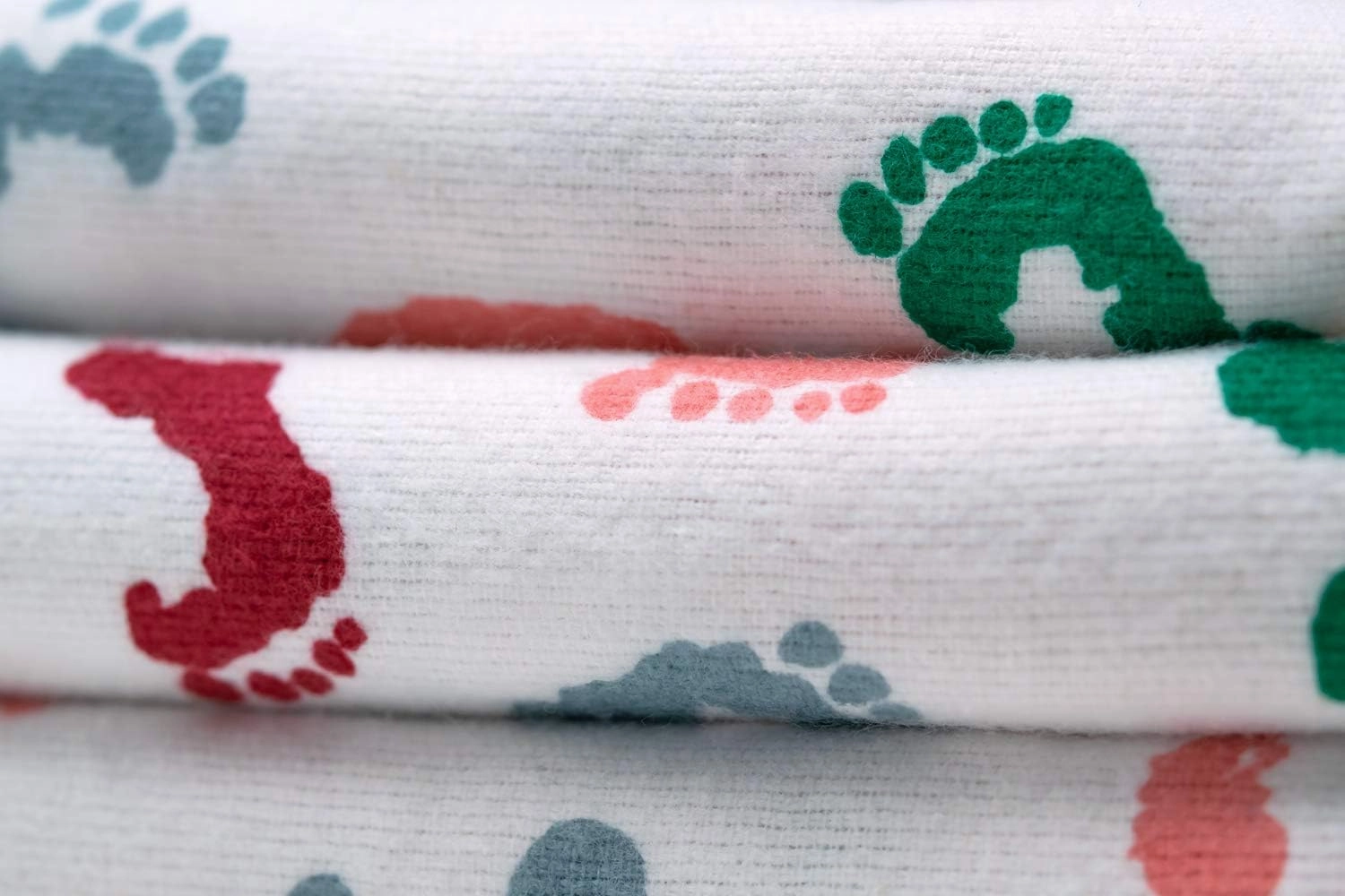 PILL THING Baby Hospital Receiving Swaddle Blankets for Newborn Babies - Original Baby Footprint Design Breathable 100% Cotton - Durable Hospital Quality - Generous Size- (Baby Feet, 10 Pack)