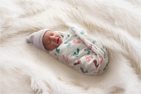 PILL THING Baby Hospital Receiving Swaddle Blankets for Newborn Babies - Original Baby Footprint Design Breathable 100% Cotton - Durable Hospital Quality - Generous Size- (Baby Feet, 10 Pack)