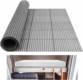 Plactic Mattress Underlay 83" L x 47" RV Under Mattress Modular Interlocking Ventilation Air Meshfiber Under Mattress Pad for RV Boat Camper Creating The Bed Air Dry and Flow (Twin)