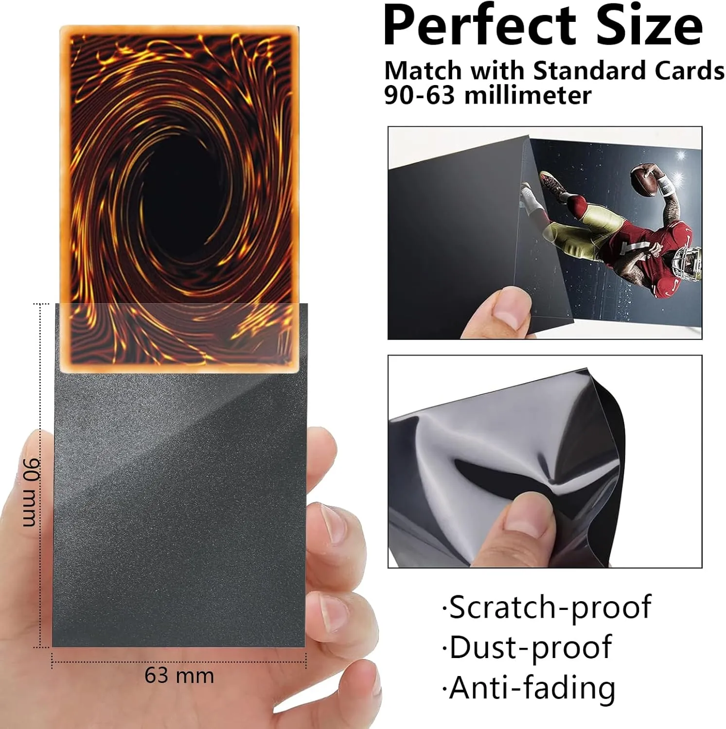 Playmats for Magic: The Gathering MTG Card Game Mat Plus 50 Pcs Card Sleeves, 24 x 14 inch TCG Mat with Stitched Edge for Commander Deck Duskmourn Board Game, Panda with Guns