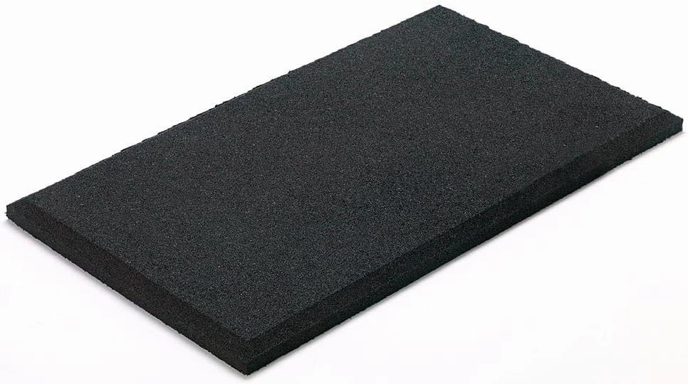 Playsafer Heavy Duty Commercial Grade Rubber Playground Safety Mat - Playground Protection Mat for Swings and Slides - 54" Long X 32" Wide x 2" Thick (Black)