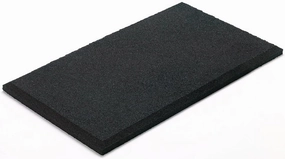 Playsafer Heavy Duty Commercial Grade Rubber Playground Safety Mat - Playground Protection Mat for Swings and Slides - 54" Long X 32" Wide x 2" Thick (Black)
