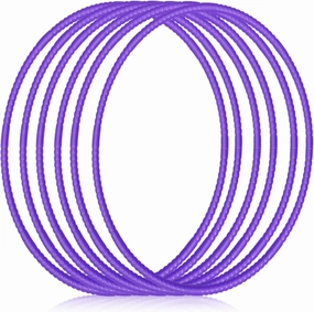 Poen 10 Pcs Toy Hoop Adjustable Detachable Plastic Colored Hoop Exercise Circles Playground Toys for Gymnastics Dog Agility Equipment Party Decor, 28 Inch(Purple)