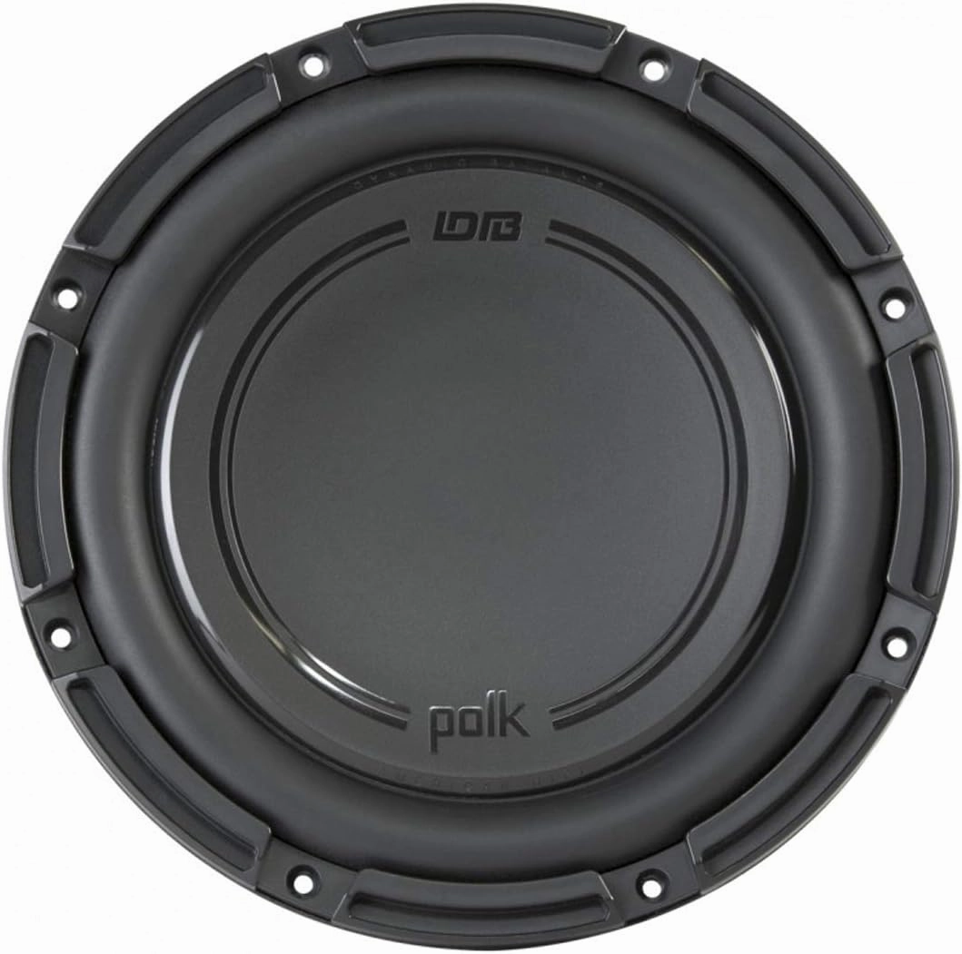 Polk Audio DB1042 DVC - DB  Series 10" Shallow Subwoofer for Marine/Car Sound System, 28Hz-200Hz Frequency Response, Dual 4-Ohm Voice Coils & Polypropylene Woofer Cone