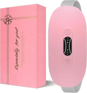 Portable Heating Pad for Period Cramps Cordless Menstrual Heating Pad with 3 Heat Levels and 3 Massage Modes, Birthday Gifts for Women and Girls (Pink)