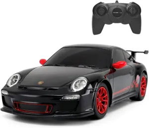 PowerTRC Radio Remote Control Car Porsche 911 GT3 RS Sports Car for Kids and Adults Age 6-12 Years 1:24 Scale (Black) Officially Licensed, Birthday Ideas