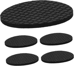 Premium Fitness Equipment Mat - Shock Absorbing Treadmill Mat for Tile Floors, Non-Slip Floor Protector - 10.00 Inch Black Design for Home Exercise Equipment