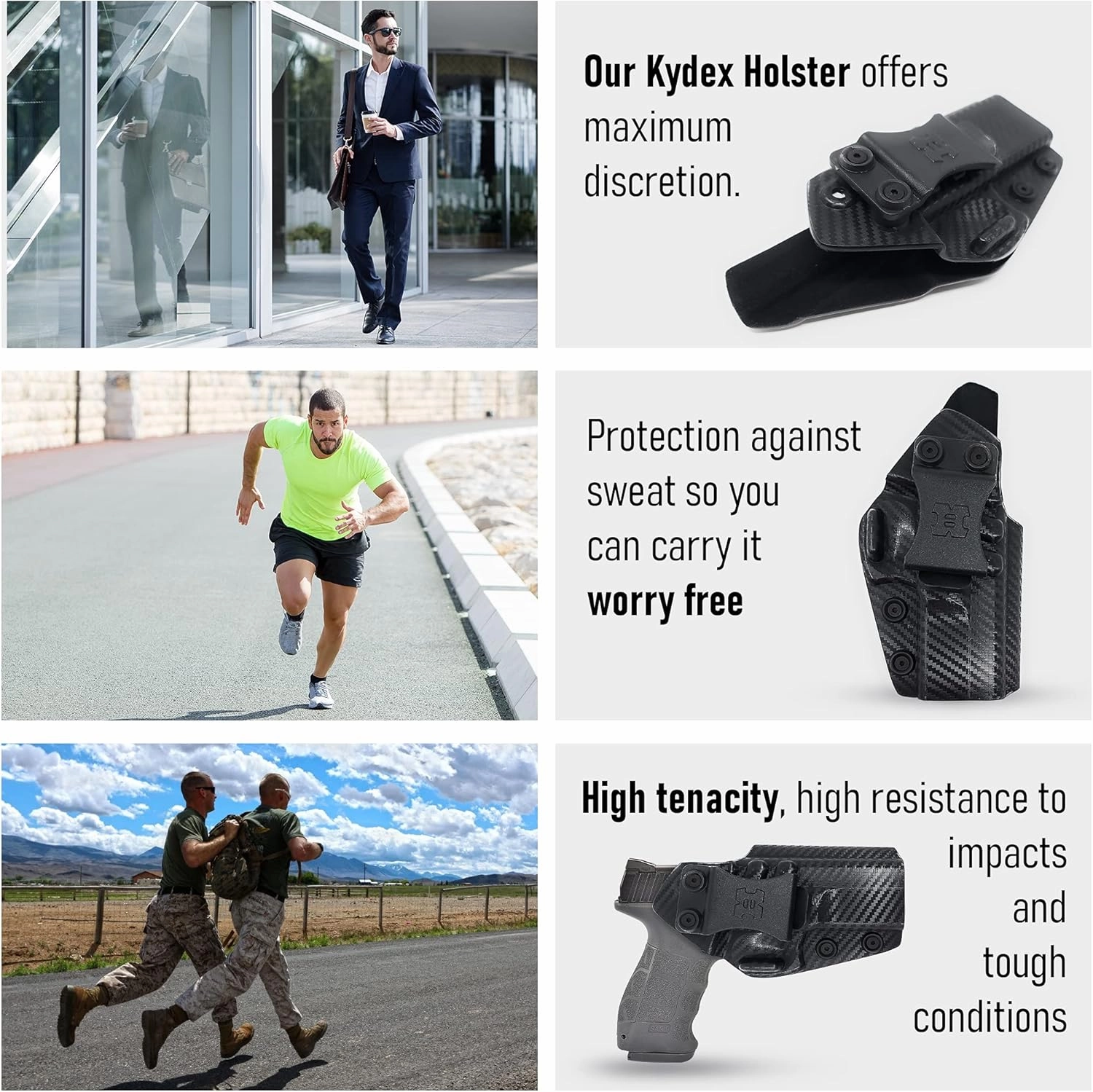 Premium IWH Kydex Holsters /Right Handed by Houston Gun Holsters, LLC