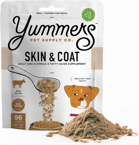 Premium Premium Skin & Coat Supplement for Dogs, Zinc & Omega-3 Fatty Acids Supplements, Beef Recipe, 8 oz. - All-Natural Dog Food Supplement Toppers - Flavor Dog Food Topper for Skin & Coat Health
