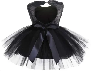 Princess Tulle Tutu Girl Dress Wedding Pageant Party Baby Dresses Sequin Backless Lace Flowers Newborn-7 Years