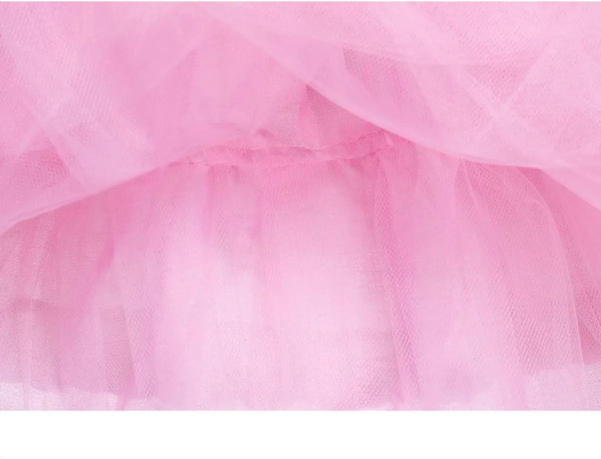 Princess Tulle Tutu Girl Dress Wedding Pageant Party Baby Dresses Sequin Backless Lace Flowers Newborn-7 Years