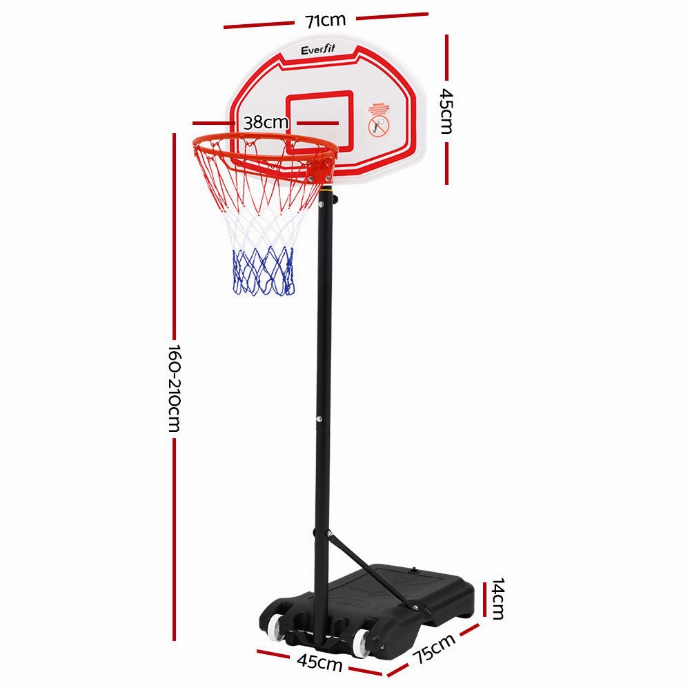 Pro Portable Basketball Stand System Hoop Height Adjustable Net Ring
