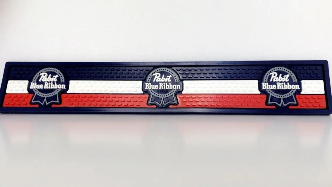 Professional Series Bar Mat, Compatible with Pabst Blue Ribbon, 20.5" X 3.5"