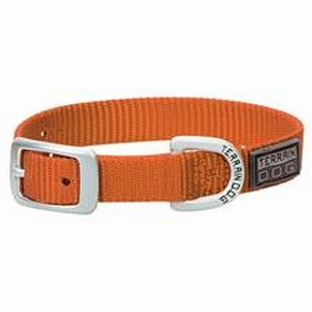 PS07-0930S-5/8"x13"-Orange Dog Collar Terrain Single Ply Nylon