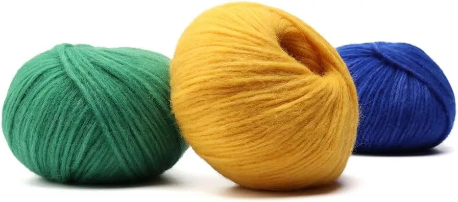 Pullu - Baby Alpaca Merino Wool Yarn Set of 3 Skeins (150 Grams) Worsted Weight - Sourced Directly from Peru - Heavenly Soft and Perfect for Knitting and Crocheting (Blue Indigo)