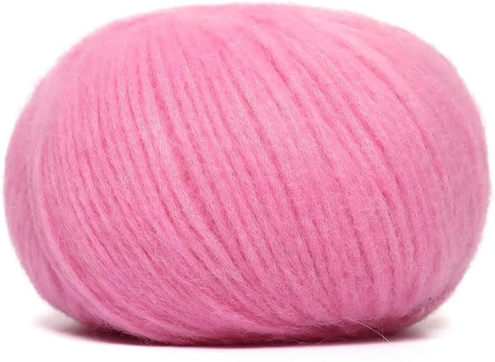 Pullu - Baby Alpaca Merino Wool Yarn Set of 3 Skeins (150 Grams) Worsted Weight - Sourced Directly from Peru - Heavenly Soft and Perfect for Knitting and Crocheting (Cotton Candy)